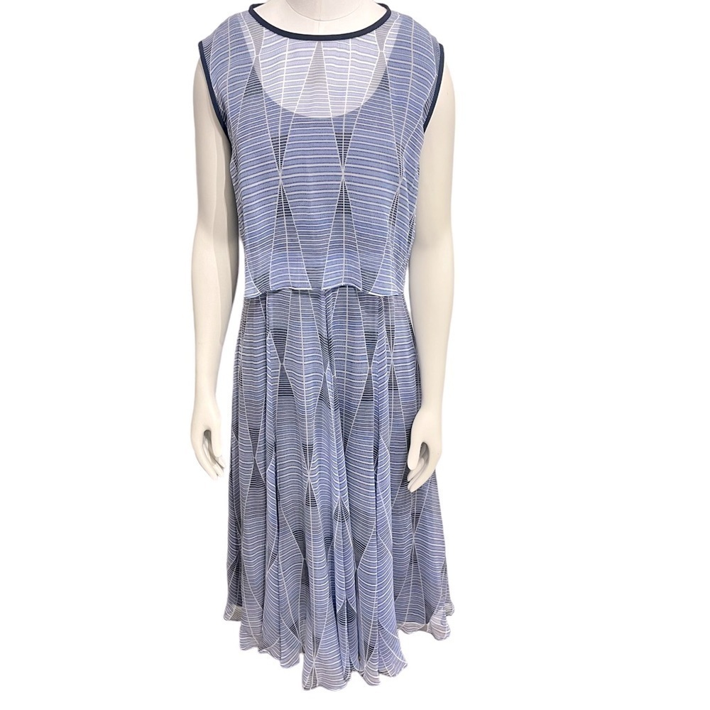 Shoshanna Blue 100% Silk Dress Size 8‎